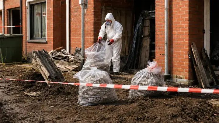 Asbestspecialist Man & Mach tijdens veilige asbestsanering en sloopwerken